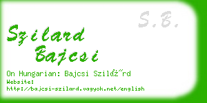 szilard bajcsi business card